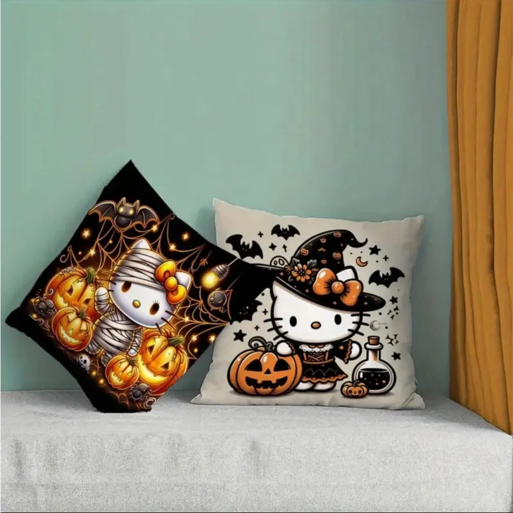 2 Hello Kitty Halloween Pillow Covers 18X18”